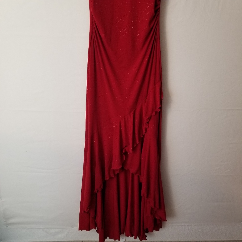 50 City Triangles red sparkle formal gown Sz L - Picture 4 of 12